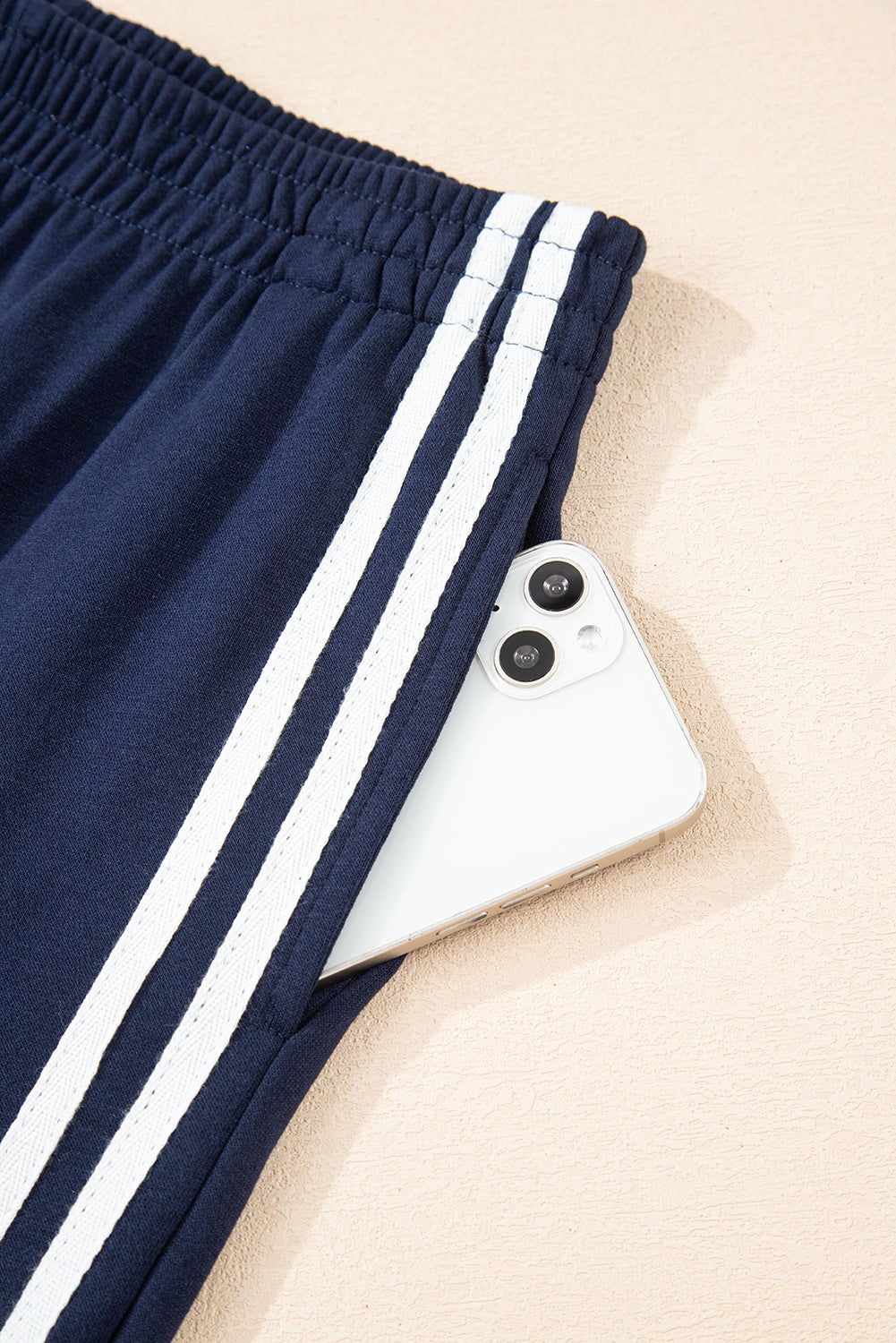 Varsity Striped Detail Crewneck and Sweatpants 2pcs Outfit (Other Colors)