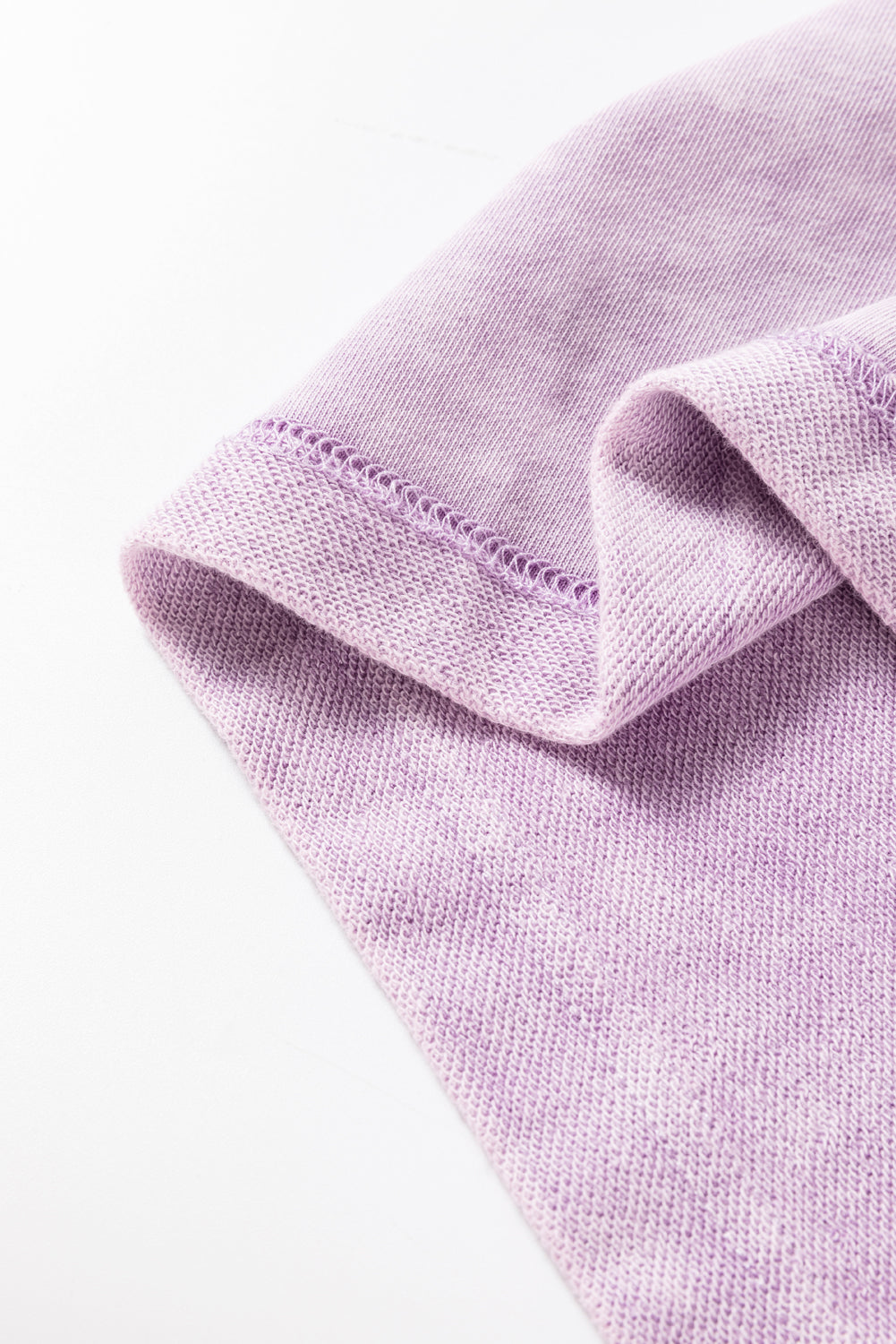Orchid Petal Mineral Wash Drop Sleeve Patchwork Tee
