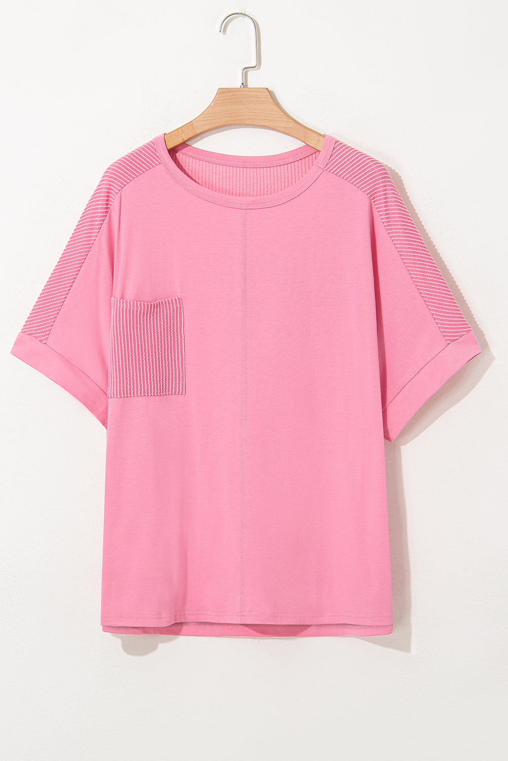 Bonbon Corded Patchwork Pocketed T Shirt