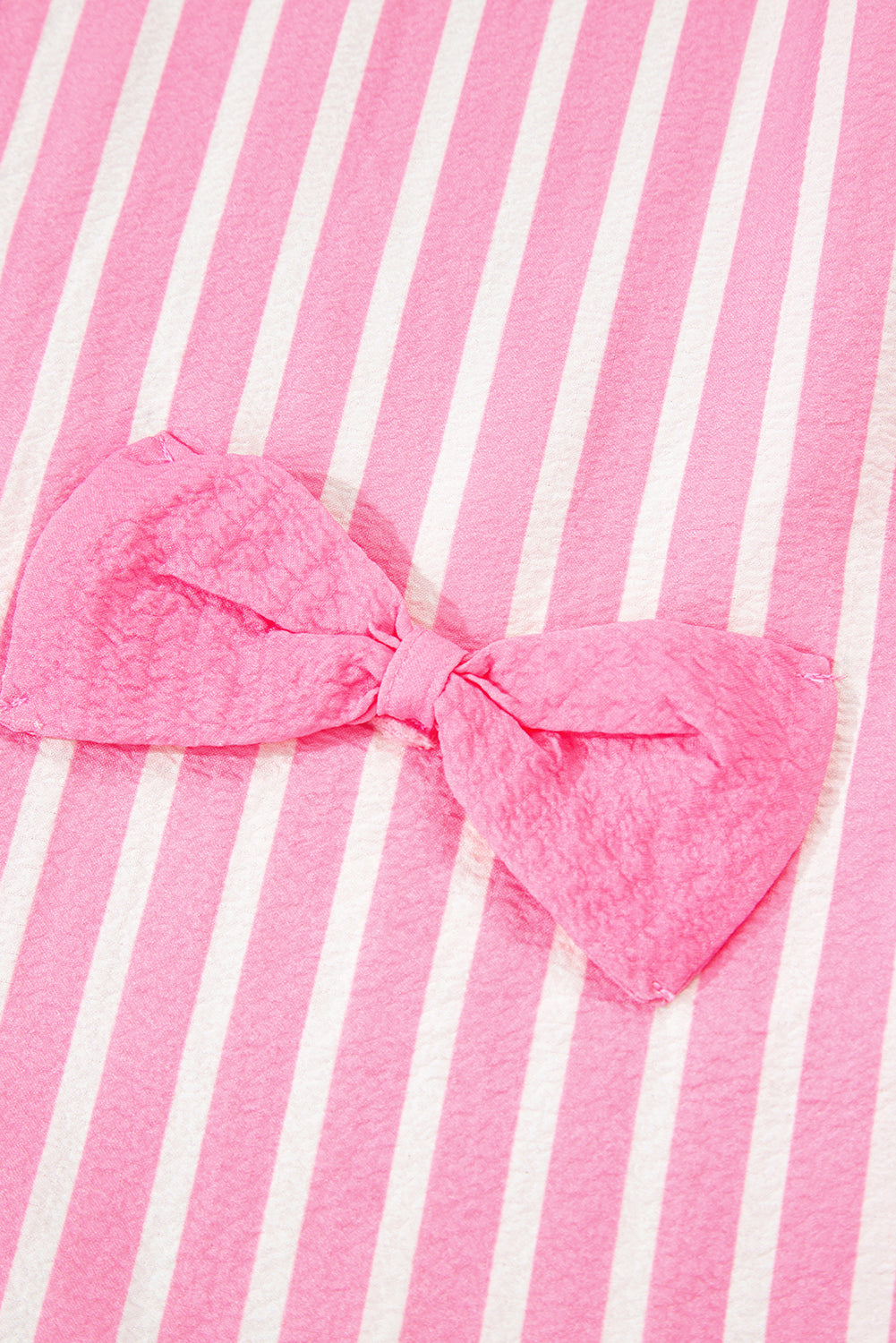 Pink Stripe Buttoned Long Sleeve 2 Piece Sleepwear