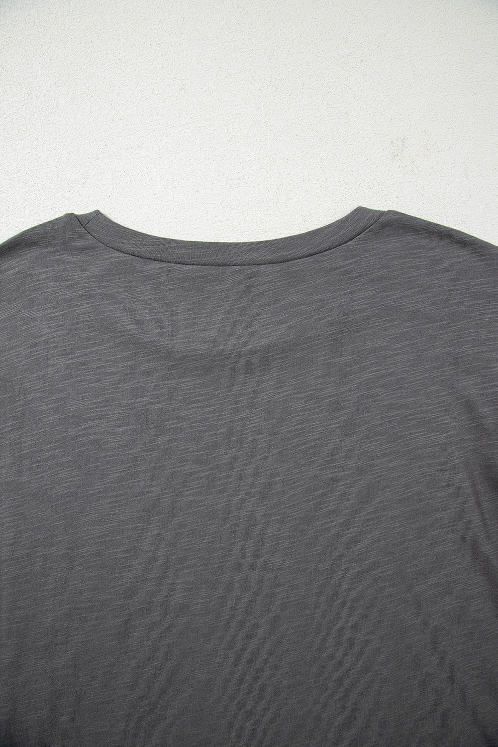 Dark Grey Double Ruffled Short Sleeve Top