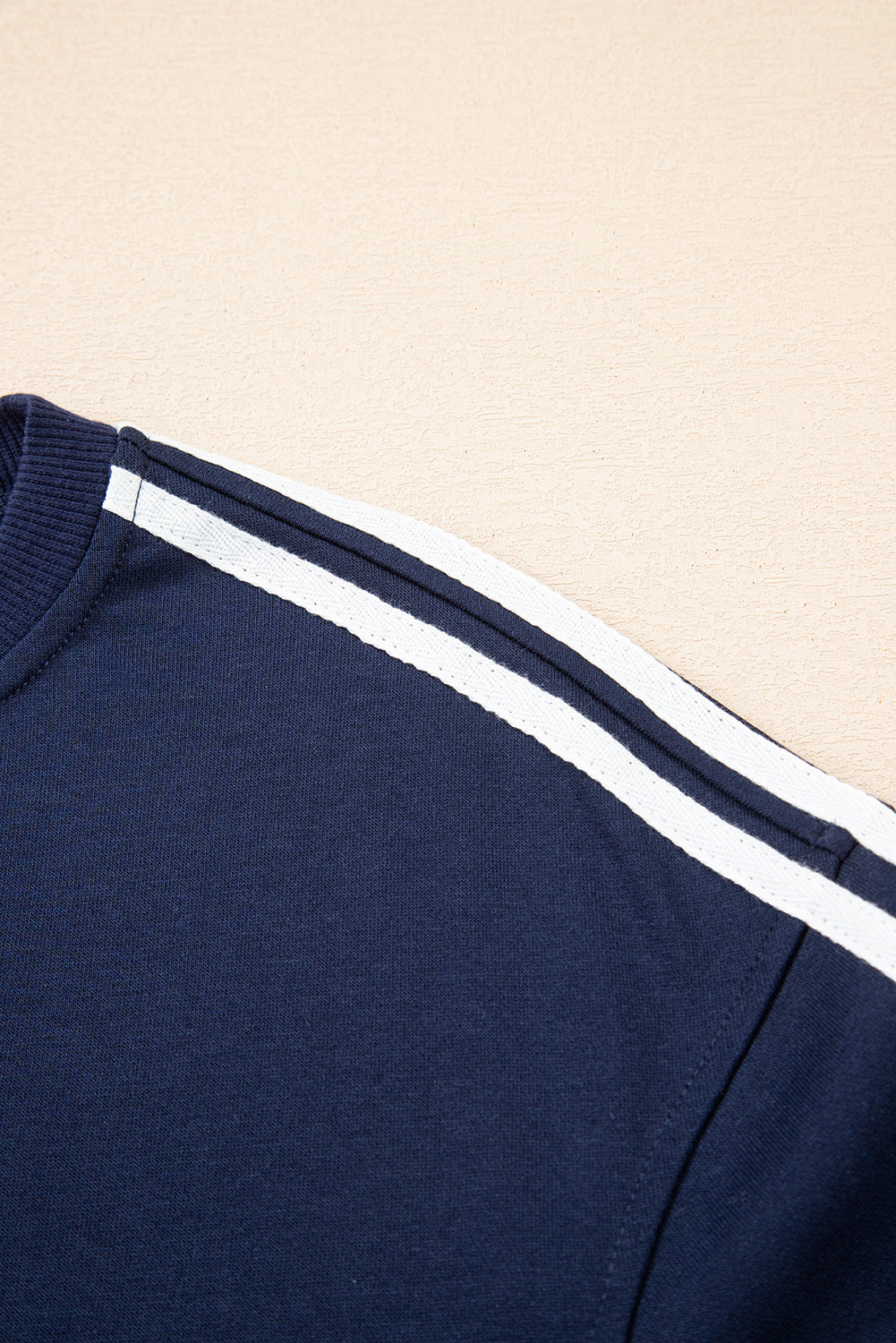 Varsity Striped Detail Crewneck and Sweatpants 2pcs Outfit (Other Colors)