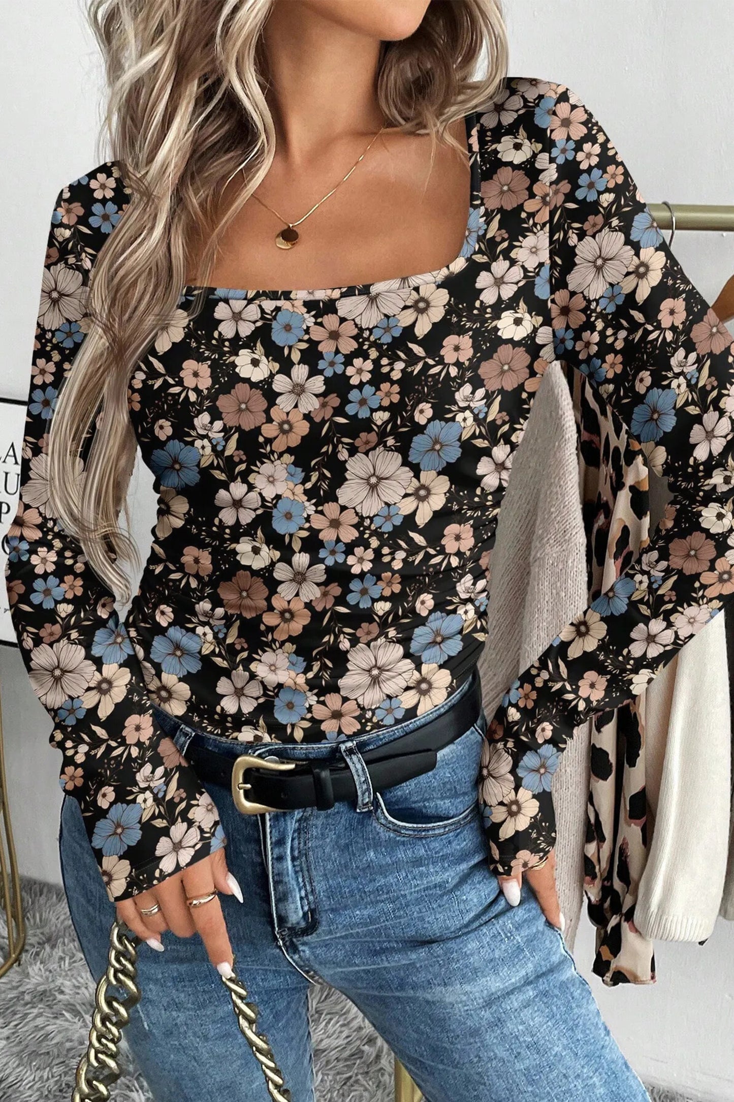 Print Slim Long Sleeve T Shirt (Other Colors)