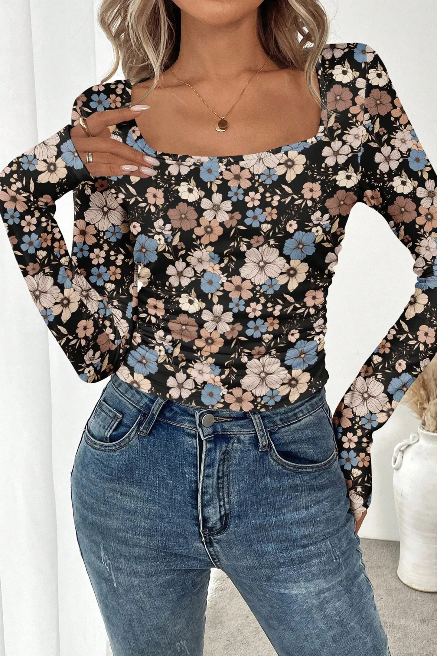 Print Slim Long Sleeve T Shirt (Other Colors)