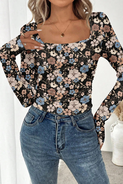 Print Slim Long Sleeve T Shirt (Other Colors)
