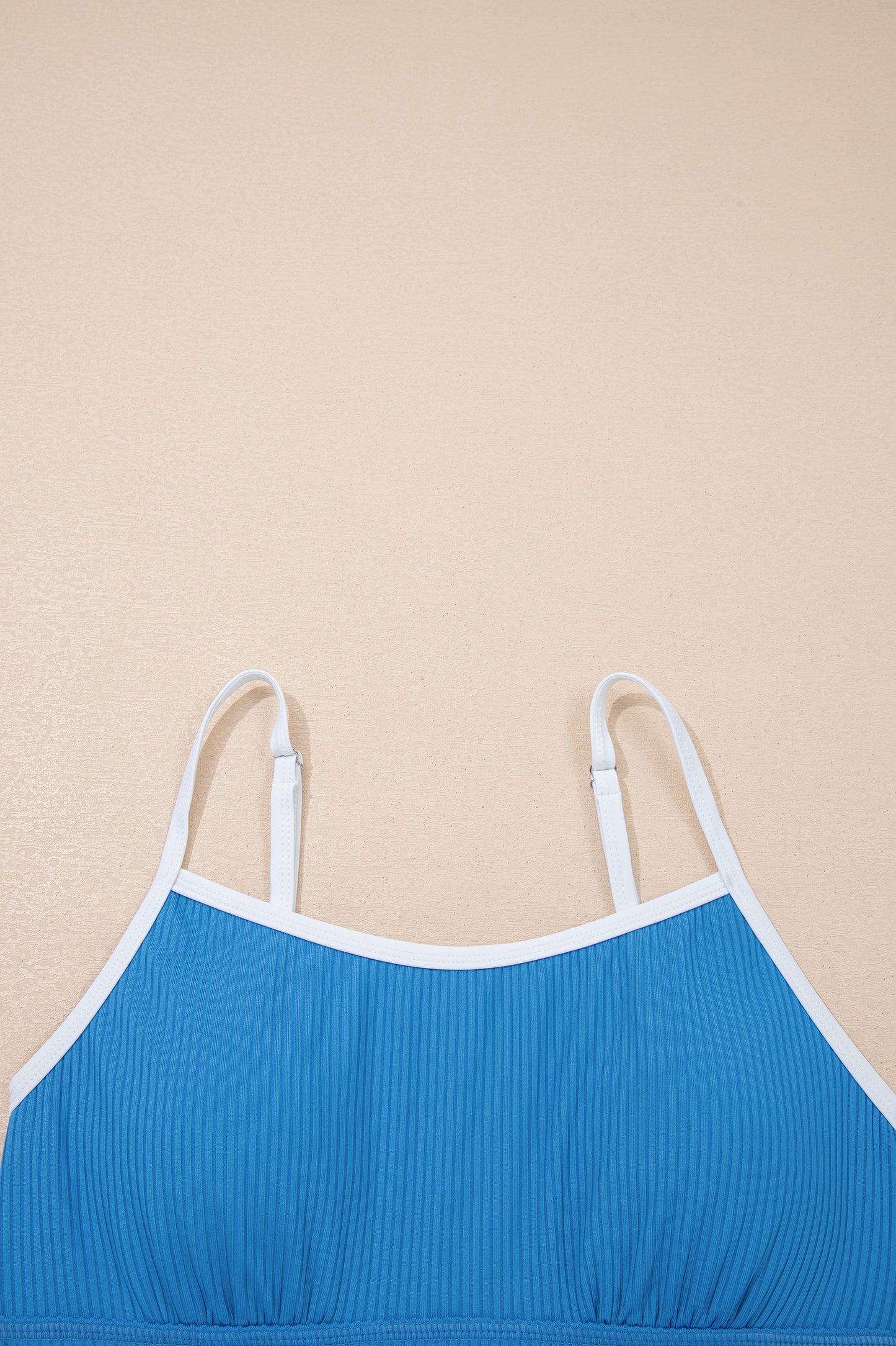 Block Edge Ribbed Pocketed Lined Swim Dress (Other Colors)
