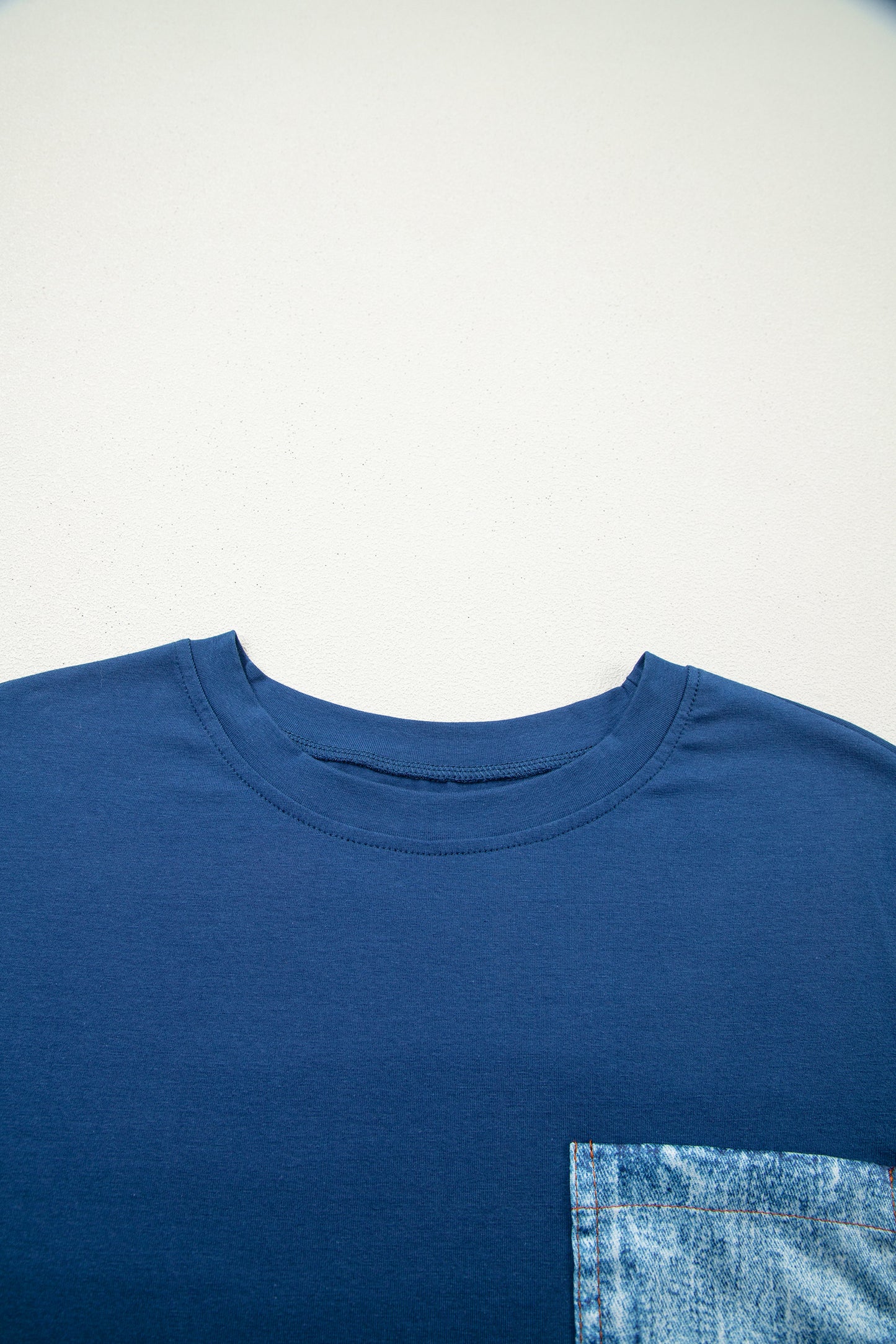 Color Block Chest Pocket Patched Casual Short Sleeve Top (Other Color)