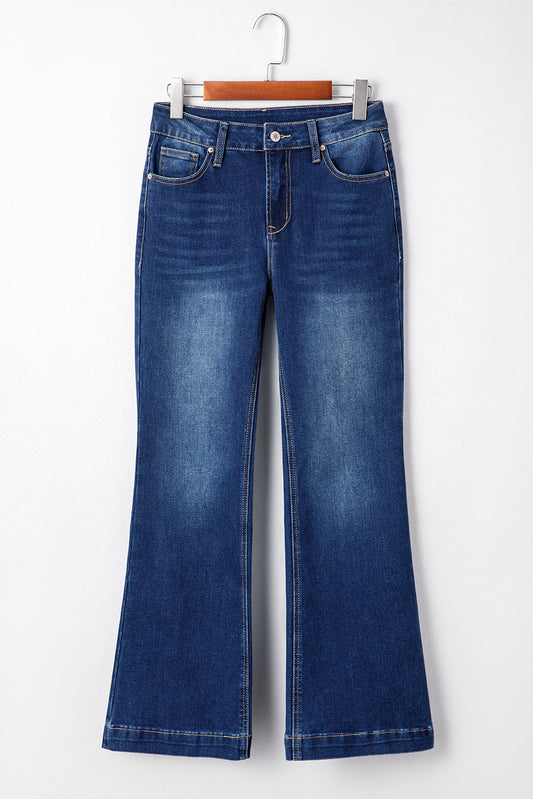 Western Stitch Patched Pocket Bootcut Jeans (Extended Sizes)