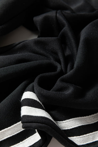 Varsity Striped Detail Crewneck and Sweatpants 2pcs Outfit (Other Colors)
