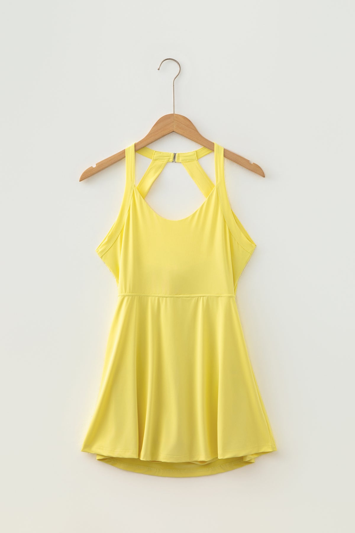 Yellow Cream Daring Back Cutout Active Mini Dress