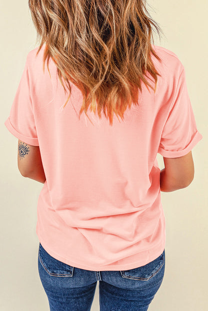 Pink Preppy Retro Checkered Coquette Teach Graphic T-Shirt (Extended Sizes)