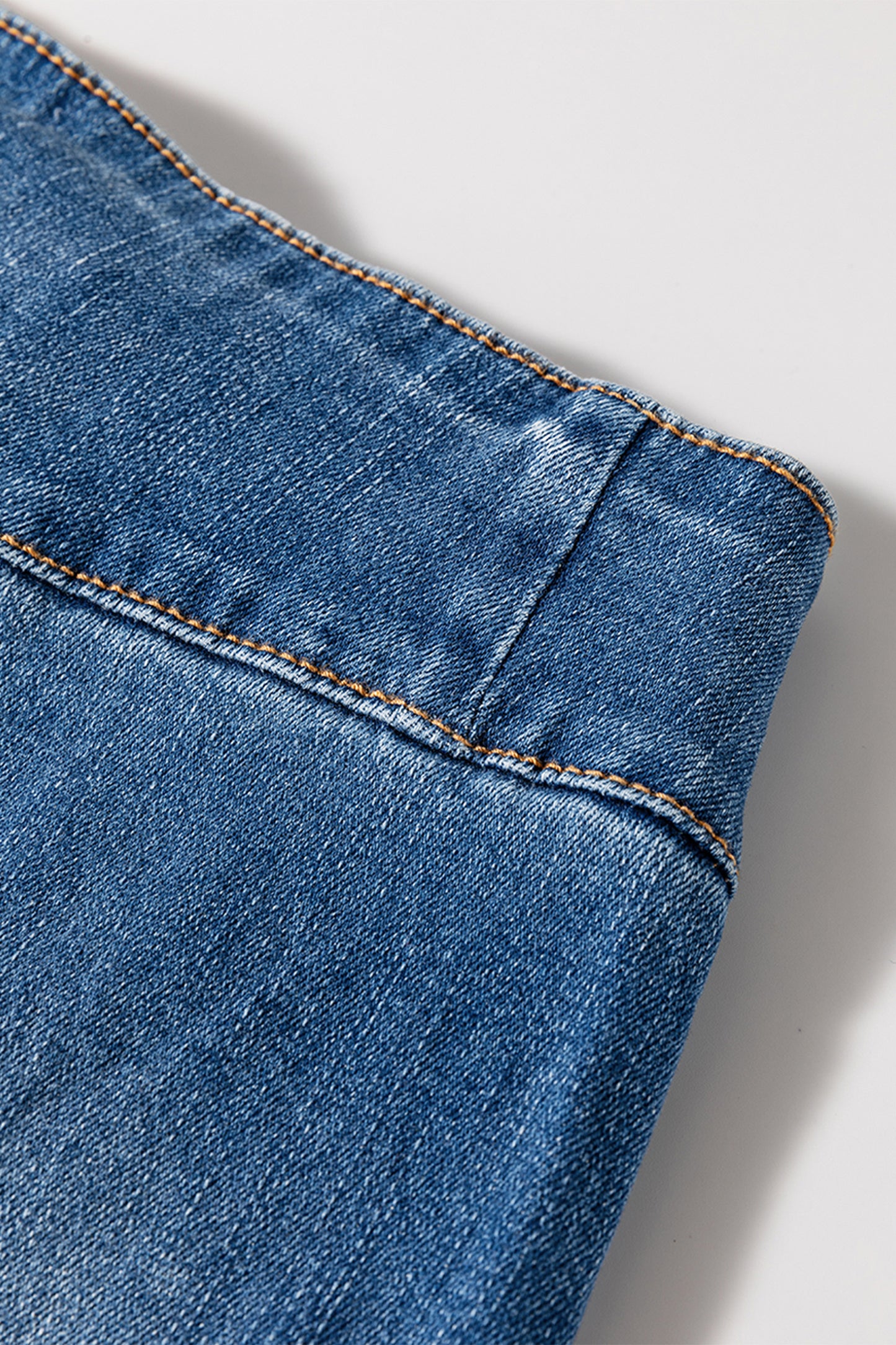 High Waist Button Fly Seamed Raw Hem Flare Jeans (Extended Sizes)